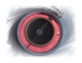 Strahlungsheizkörper in Betrieb